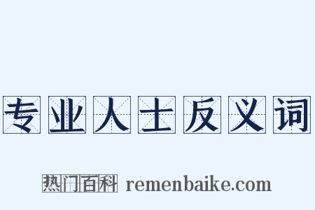 专业人士反义词是什么意思的图片